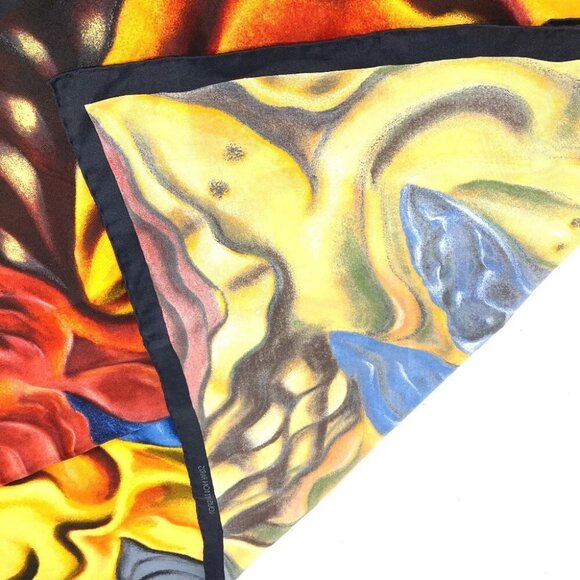 LOUIS VUITTON Sandro Chia Scarf silk Black/Multicolore - Picture 12 of 14